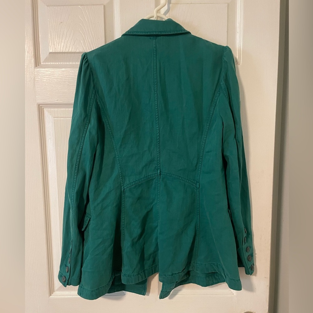 Free People Green Blazer Jacket - Picture 5 of 9
